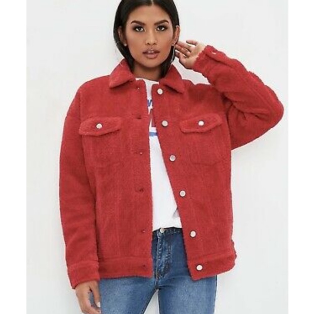 Missguided fuzzy jacket